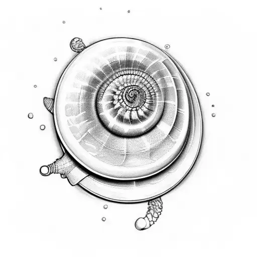 sea shell tattoo design idea