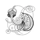 sea shell tattoo design idea