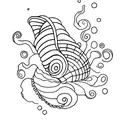 sea shell tattoo design idea