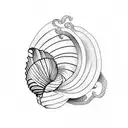 sea shell tattoo design idea