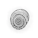 sea shell tattoo design idea