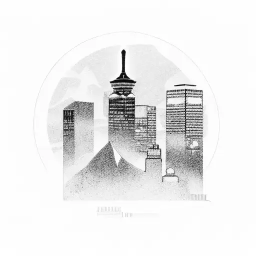 Portland Oregon, skyline tattoo design idea