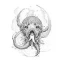 ocean mountain tattoo design idea