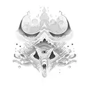 ocean mountain tattoo design idea