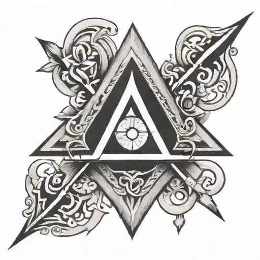 square and compasses tattoo design idea