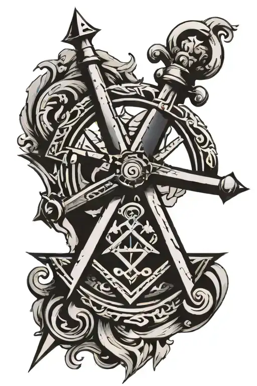 Square And Compass  tattoo design idea