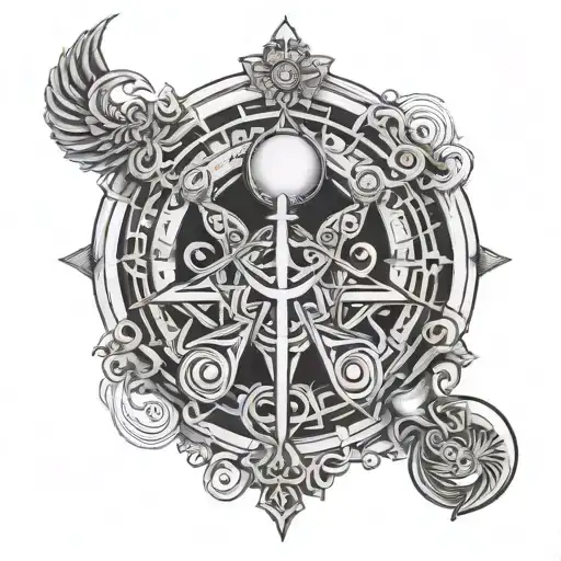 the principles of kybalion tattoo design idea