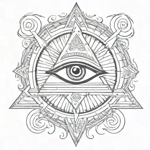 square and compasses with eye of horus  tattoo design idea