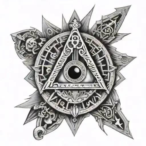 freemasonry and the seven hermetic principles incorporated tattoo design idea