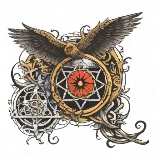 7 hermetic principles tattoo design idea