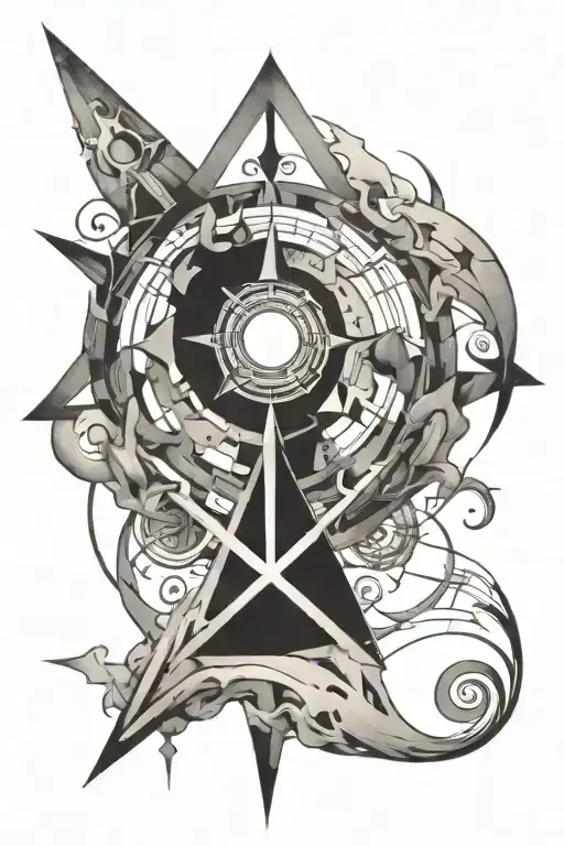 hermetic principles represented through abstract tattoo design idea