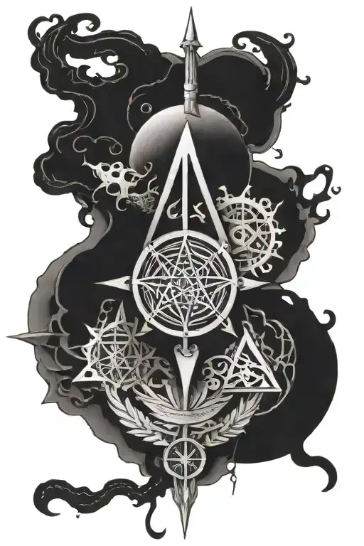 the 7 hermetic principles represented tattoo design idea