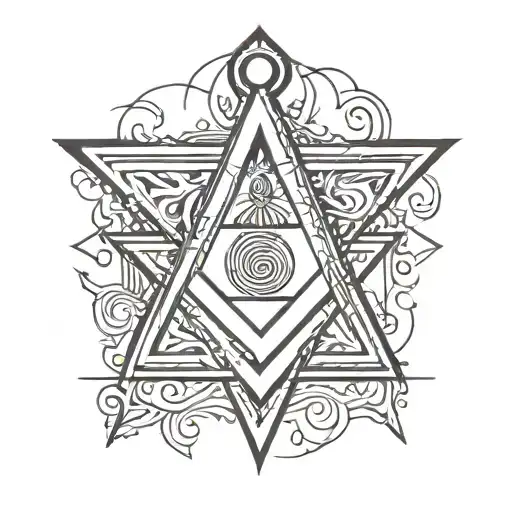 square and compasses tattoo design idea