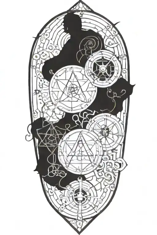 7 hermetic principles  tattoo design idea