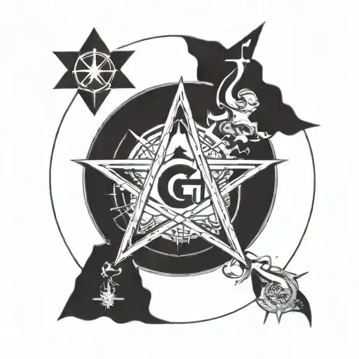 7 hermetic principles with square and compass incorporated  tattoo design idea