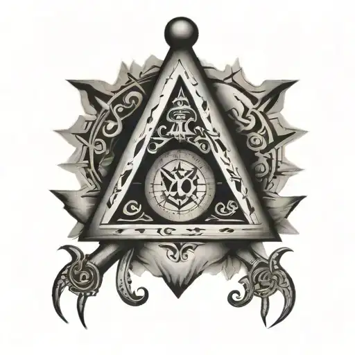 square and compasses, no back side tattoo design idea