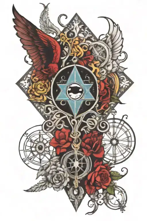 the 7 hermetic principles  tattoo design idea