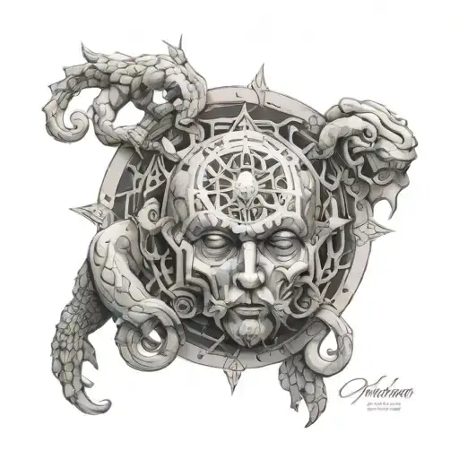 the principles of kybalion tattoo design idea