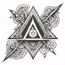 square and compasses tattoo design idea