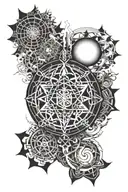 hermetic principles represented through abstract tattoo design idea