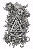 hermetic principles represented with symbols tattoo design idea