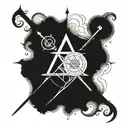 square and compass with the 7 hermetic principles  tattoo design idea