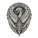 hermes's wing  tattoo design idea