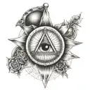 seven hermetic principles incorporated tattoo design idea