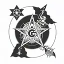 7 hermetic principles with square and compass incorporated  tattoo design idea