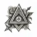 square and compasses, no back side tattoo design idea