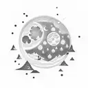 moon in cold weather  tattoo design idea