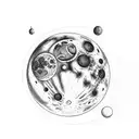 moon in cold weather  tattoo design idea