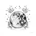 moon in cold weather  tattoo design idea