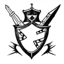 Knight's sword, England, is burning tattoo design idea