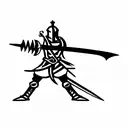 Knight's sword, England, is burning tattoo design idea