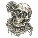 gore rotten corpse tattoo design idea