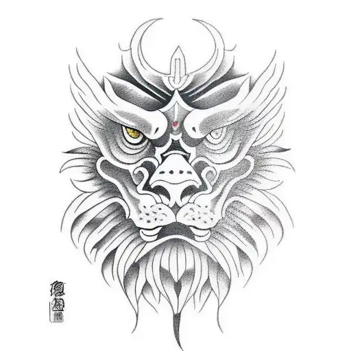 eagle lion tattoo design idea
