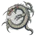 Scorpion Mortal Kombat Spear tattoo design idea