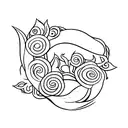 eowyn sword with flowers and vines tattoo design idea