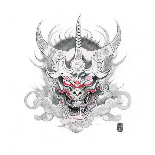 ashura demonio tattoo design idea