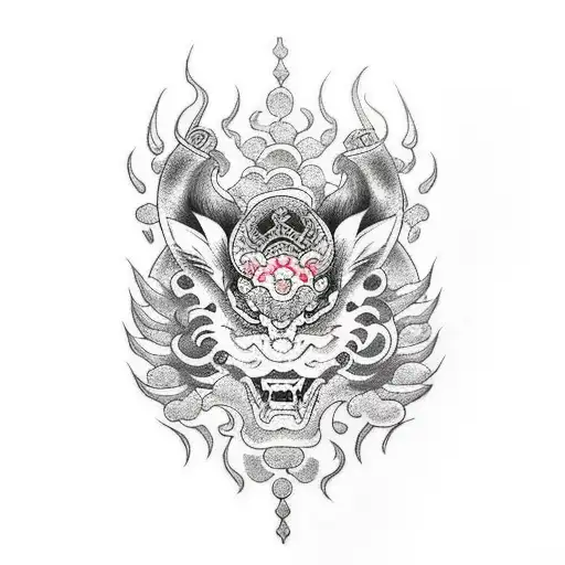ashura dios tattoo design idea