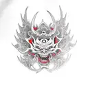 ashura demonio tattoo design idea
