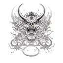 ashura demonio tattoo design idea