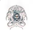 ashura dios tattoo design idea
