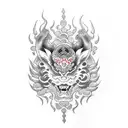 ashura dios tattoo design idea