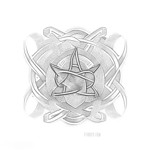 Arruda plant intertwined with a cruz (cross) tattoo design idea