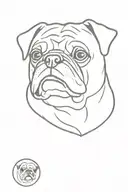 pug tattoo design idea