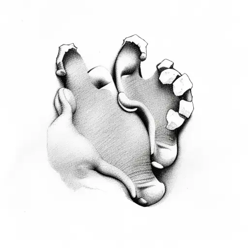 baby footprints  tattoo design idea