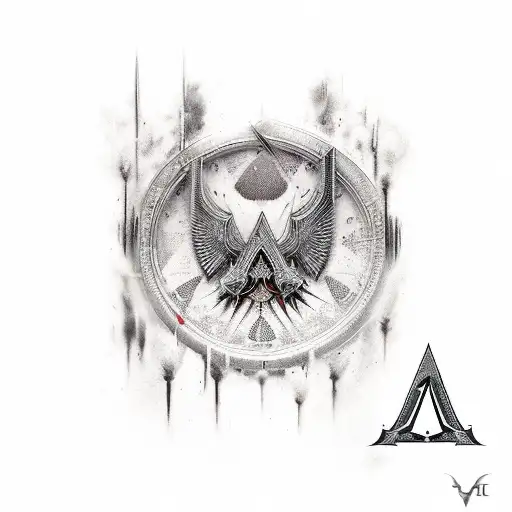assassins creed revelations com uma aguia  tattoo design idea