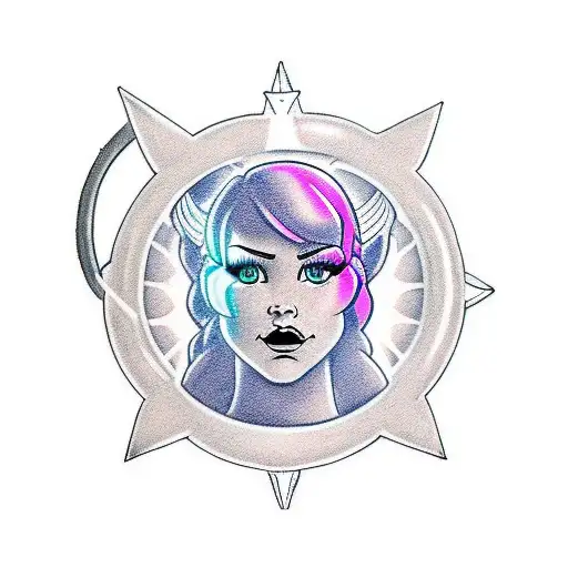 Halo Cortana Pin-Up Full Body Nude tattoo design idea